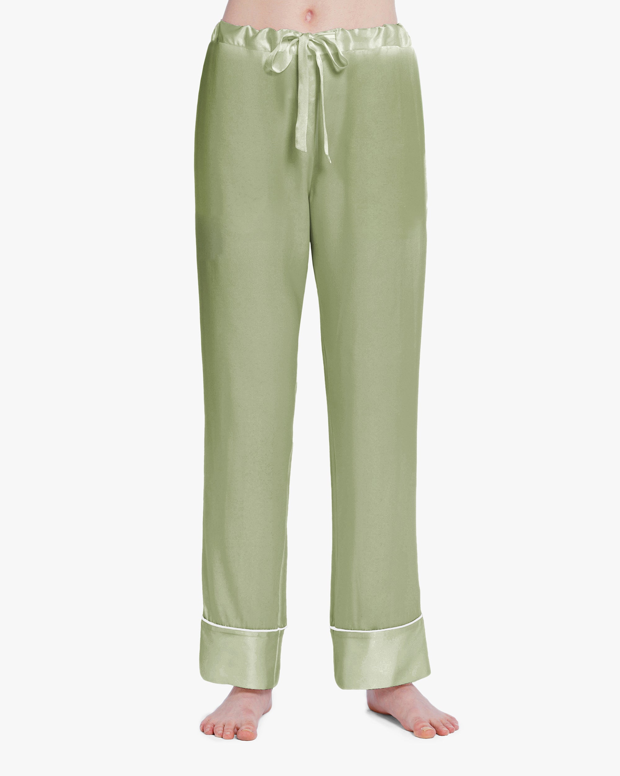 Silk Pajamas for Women - Soft & Comfortable Sleepwear Set with Piped Details - Perfect for Relaxing at Home, Lounging & Gift Giving