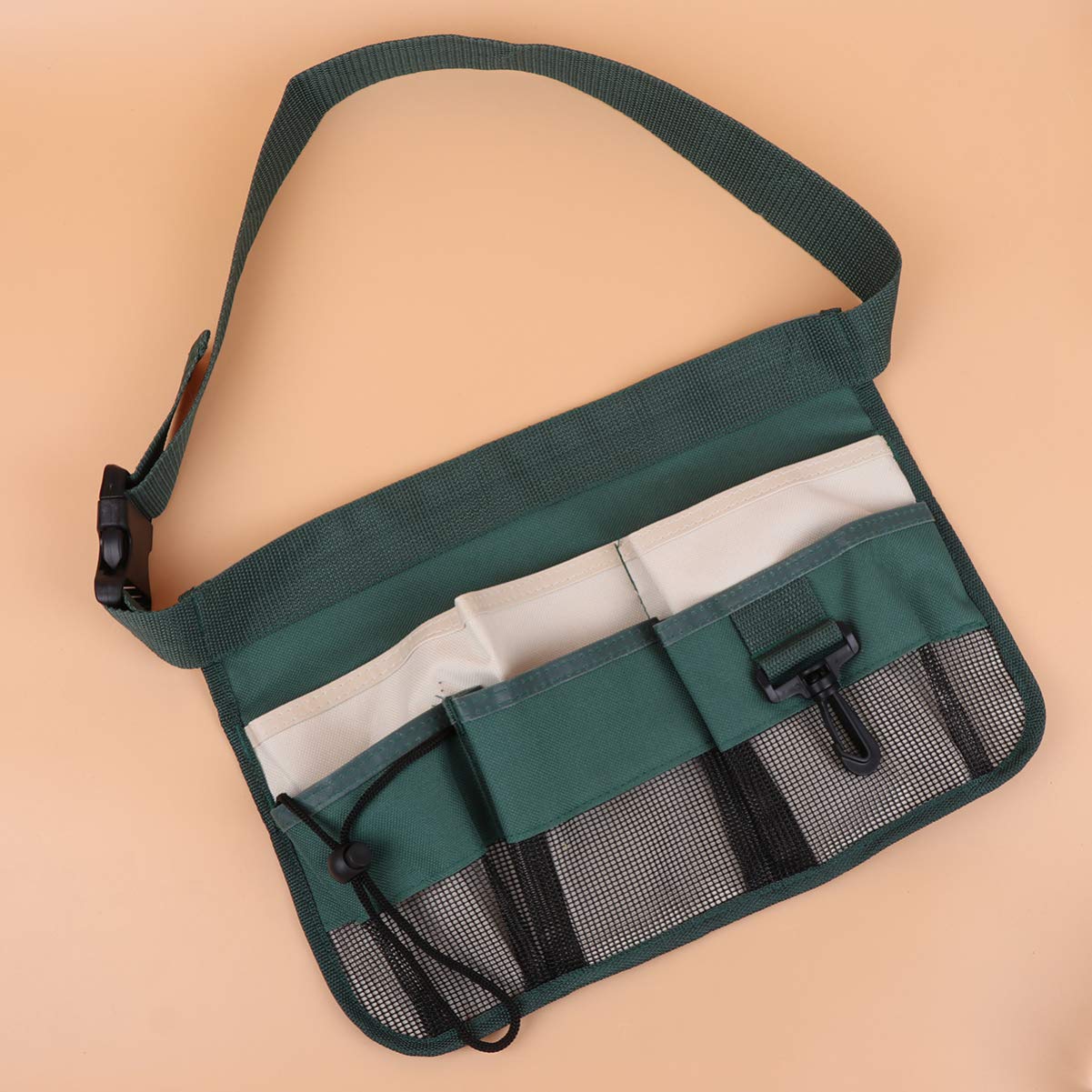 **Hemoton Heavy Duty Canvas Waist Pouch – Gardening Tool Belt Bag for Electric Wrenches, Technician Work Pouch, Multi-Pocket Utility Tote for Gardeners & Cleaners – Perfect for Outdoor Work & DIY Projects**