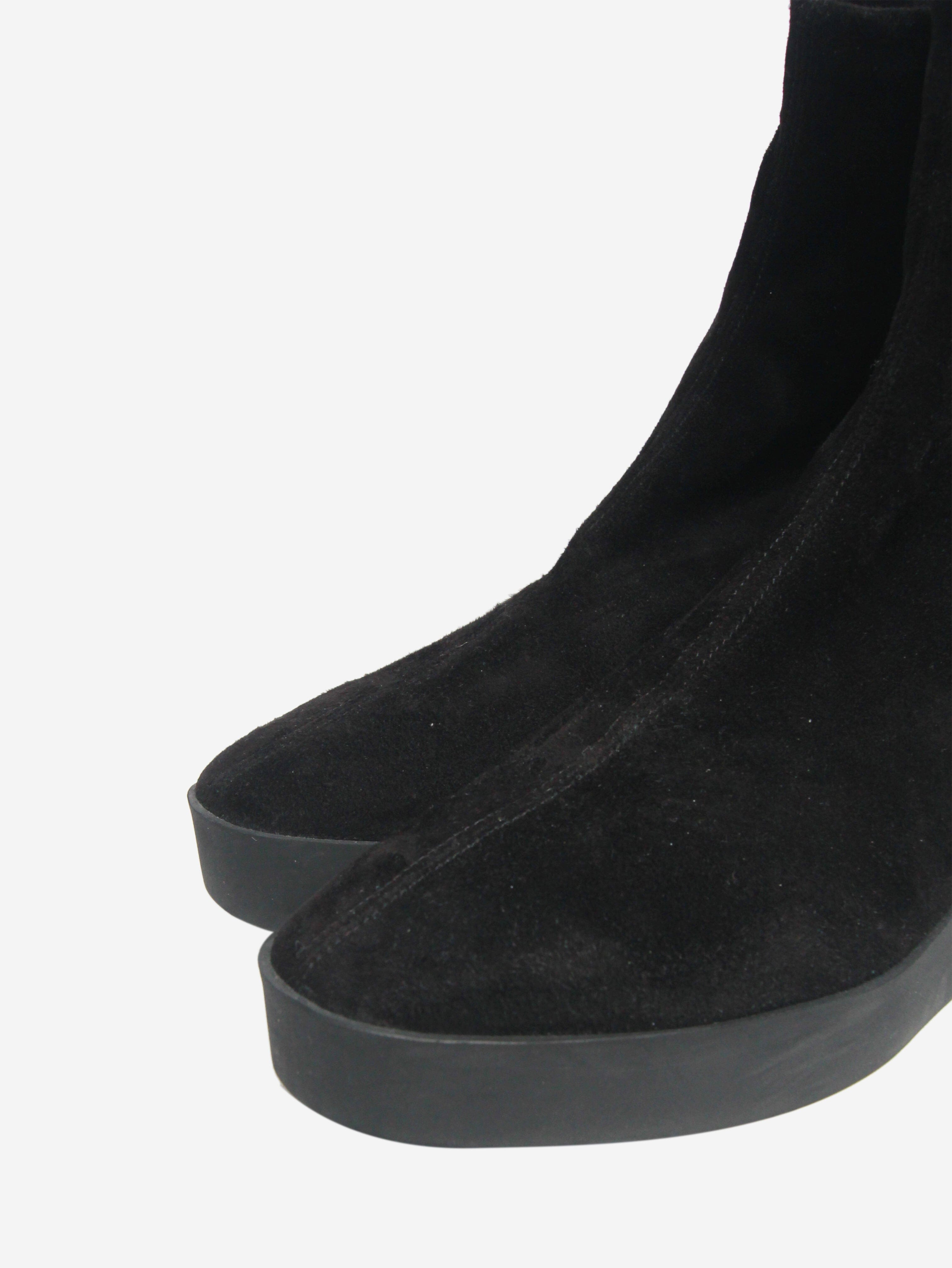 Black Suede Ankle Boots Women's Size EU 37 (US 7) - Stylish & Comfortable for Fall, Winter & Casual Outfits