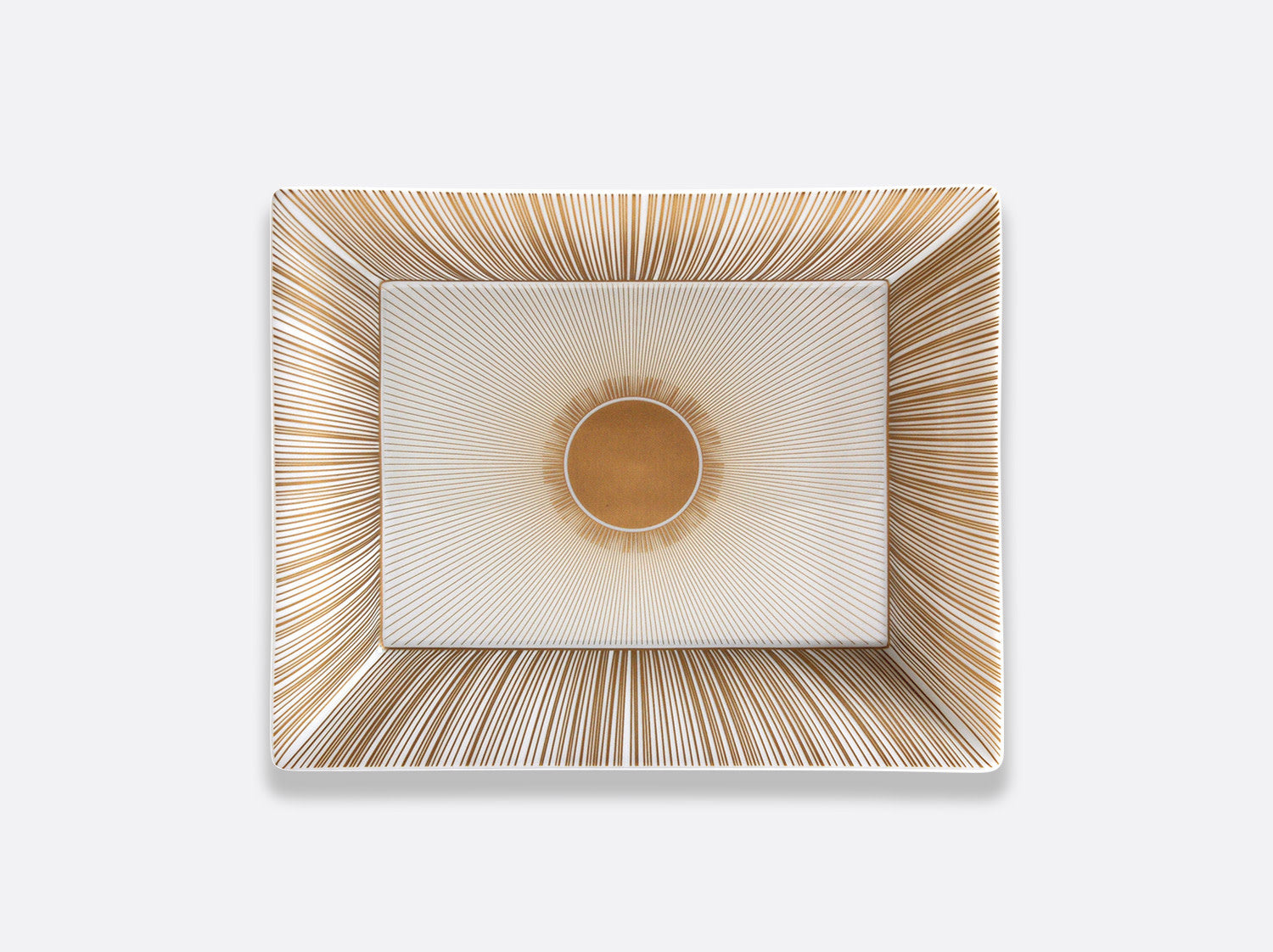 Bernardaud Sol Rectangular Dish 7.9 x 6.3 Inches - Elegant Porcelain Serving Platter for Appetizers, Desserts & Entertaining