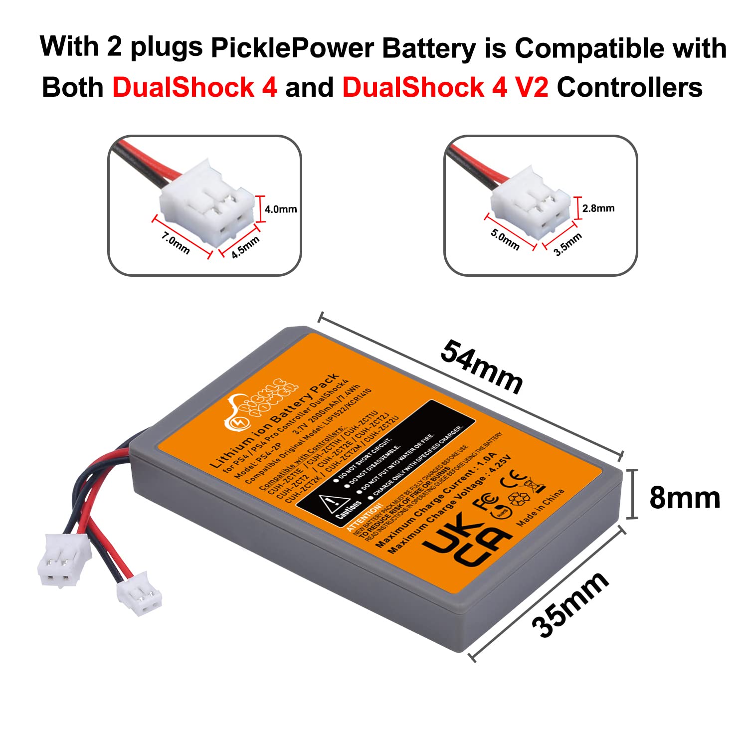Original PS4/PS4 Pro Battery Replacement for Sony DualShock 4 V1 V2 Controller - Compatible with CUH-ZCT2/CUH-ZCT2E/CUH-ZCT1E/CUH-ZCT1U - Perfect for Gaming, Streaming & Long Play Sessions