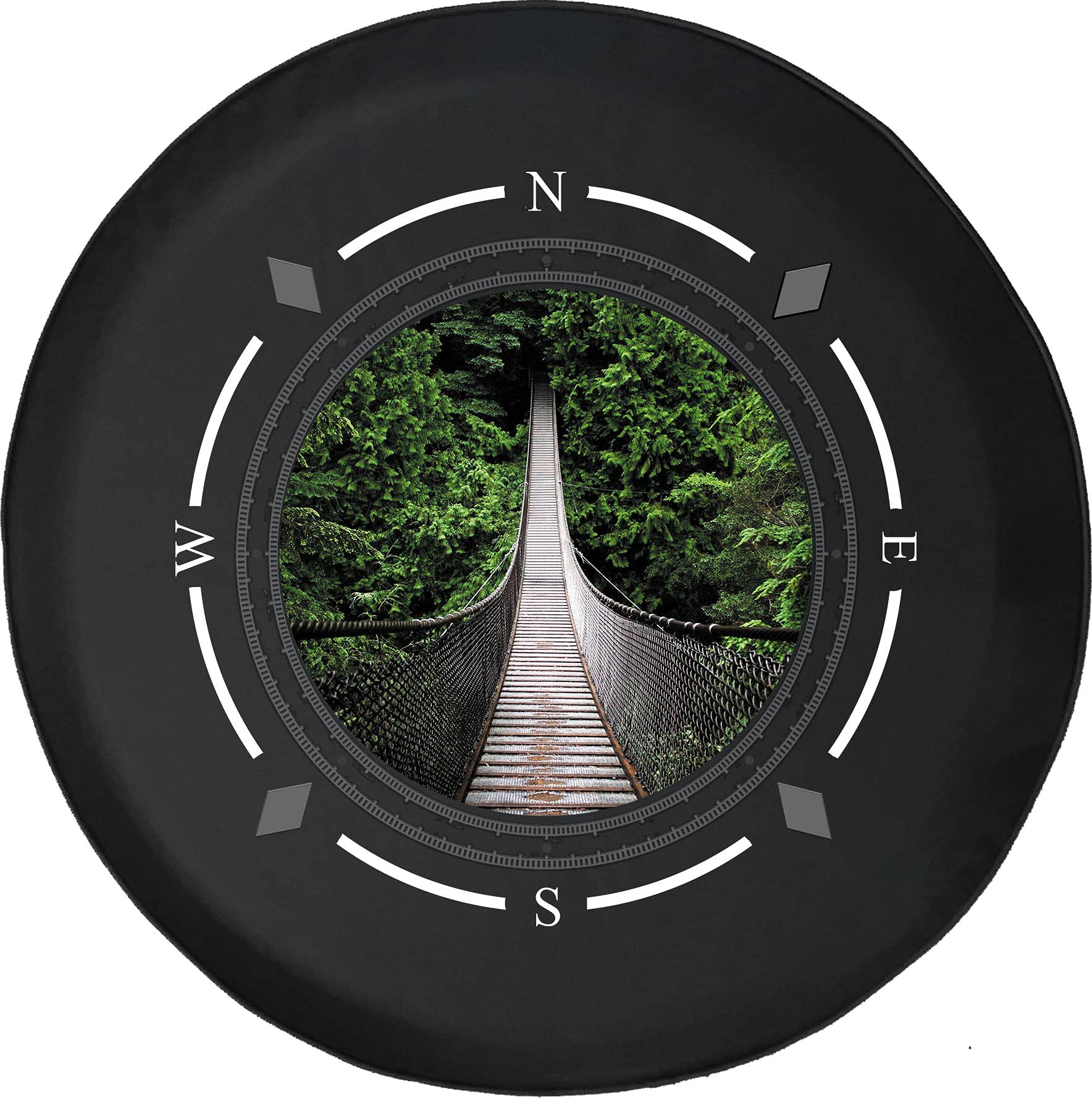American Unlimited Spare Tire Cover with Compass Design - Durable SUV, Trailer & RV Wheel Cover for Off-Road Adventures | Fits Most Vehicles | Perfect for Camping, Road Trips & Outdoor Exploration