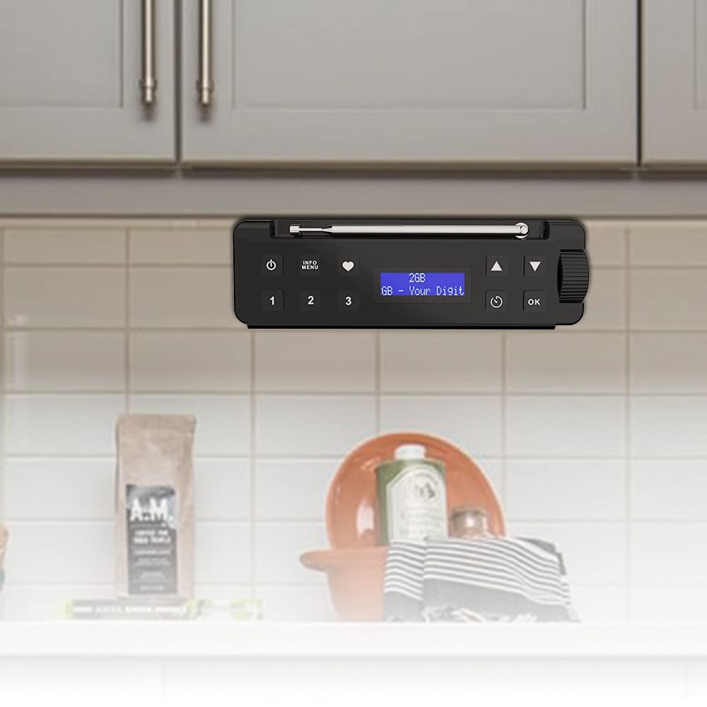 Portable DAB/DAB+ & FM Digital Radio with 3.5mm Headphone Jack - Rechargeable Battery Powered with USB Charging (Black) - Perfect for Home, Office, Travel & Outdoor Adventures