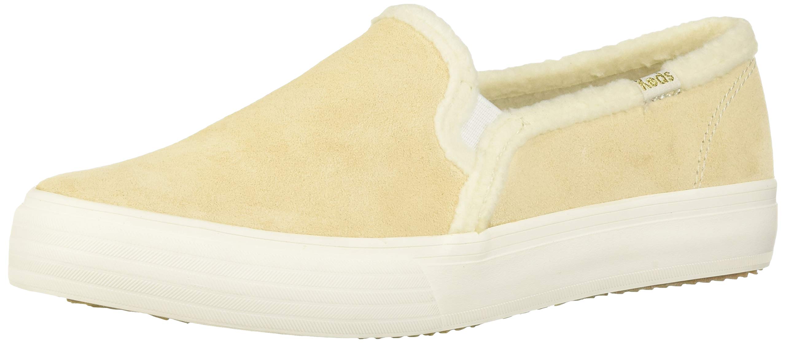 Keds Women's Double Decker Sneakers - Comfortable Casual Shoes for Walking, Work & Everyday Wear | Trendy White Low Top Lace-Up Fashion Sneakers