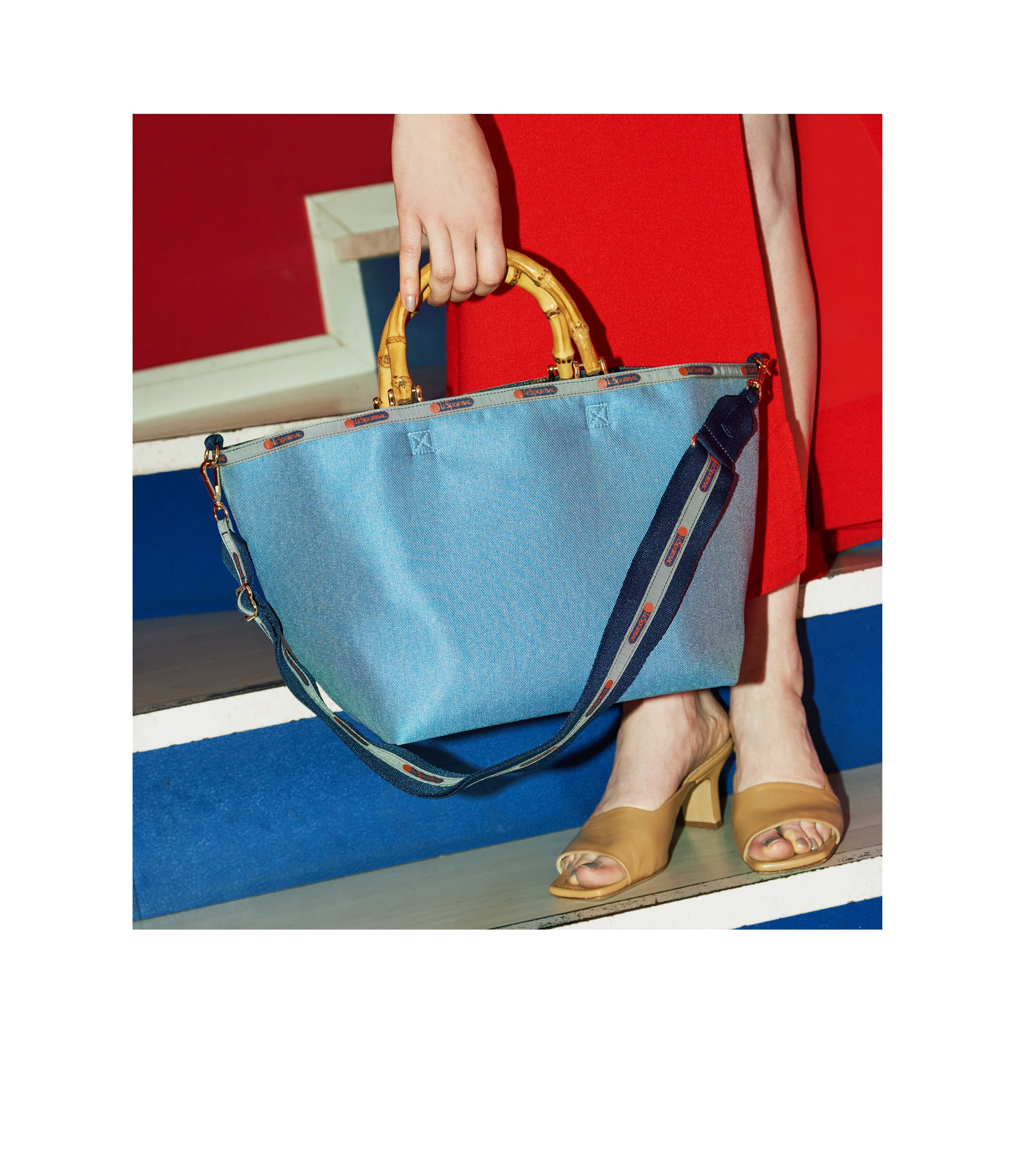 Eco-Friendly Medium Bamboo Tote Bag with Adjustable Strap - Perfect for Grocery Shopping, Beach Trips & Daily Use