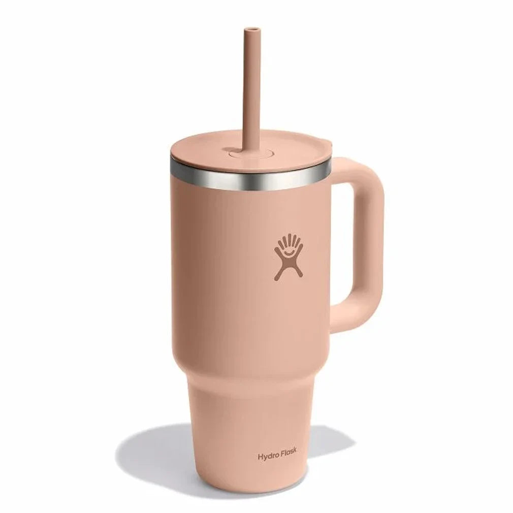 32 oz Insulated Stainless Steel Travel Tumbler with Lid & Straw - Leakproof Vacuum Seacliff Cup for Hot & Cold Beverages - Perfect for Hiking, Commuting & Office Use