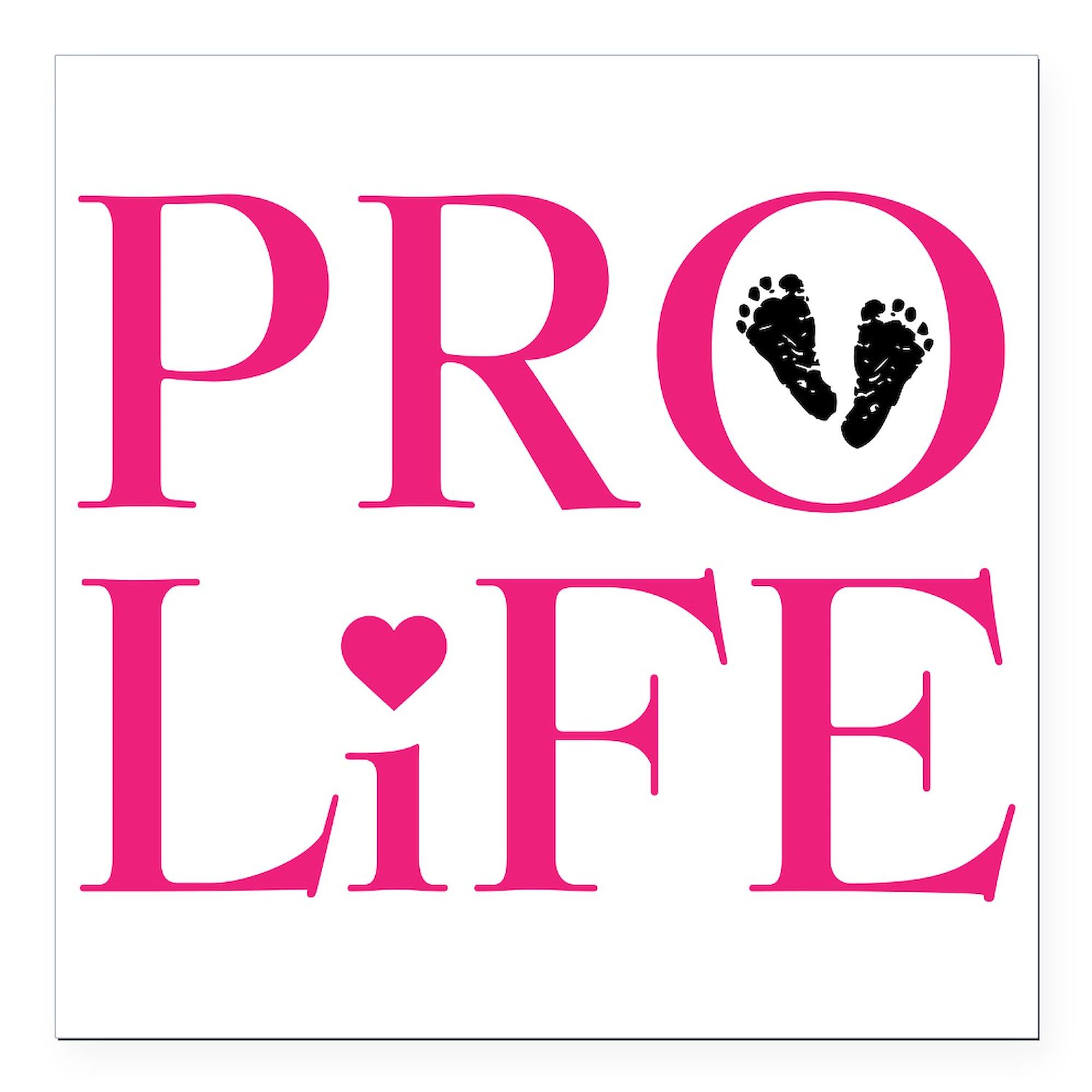 Pro Life Pink 3x3 Inch Square Car Magnet - Strong Magnetic Bumper Sticker for Vehicles, Windows & Metal Surfaces | Perfect for Political Support, Awareness Campaigns & Personal Expression