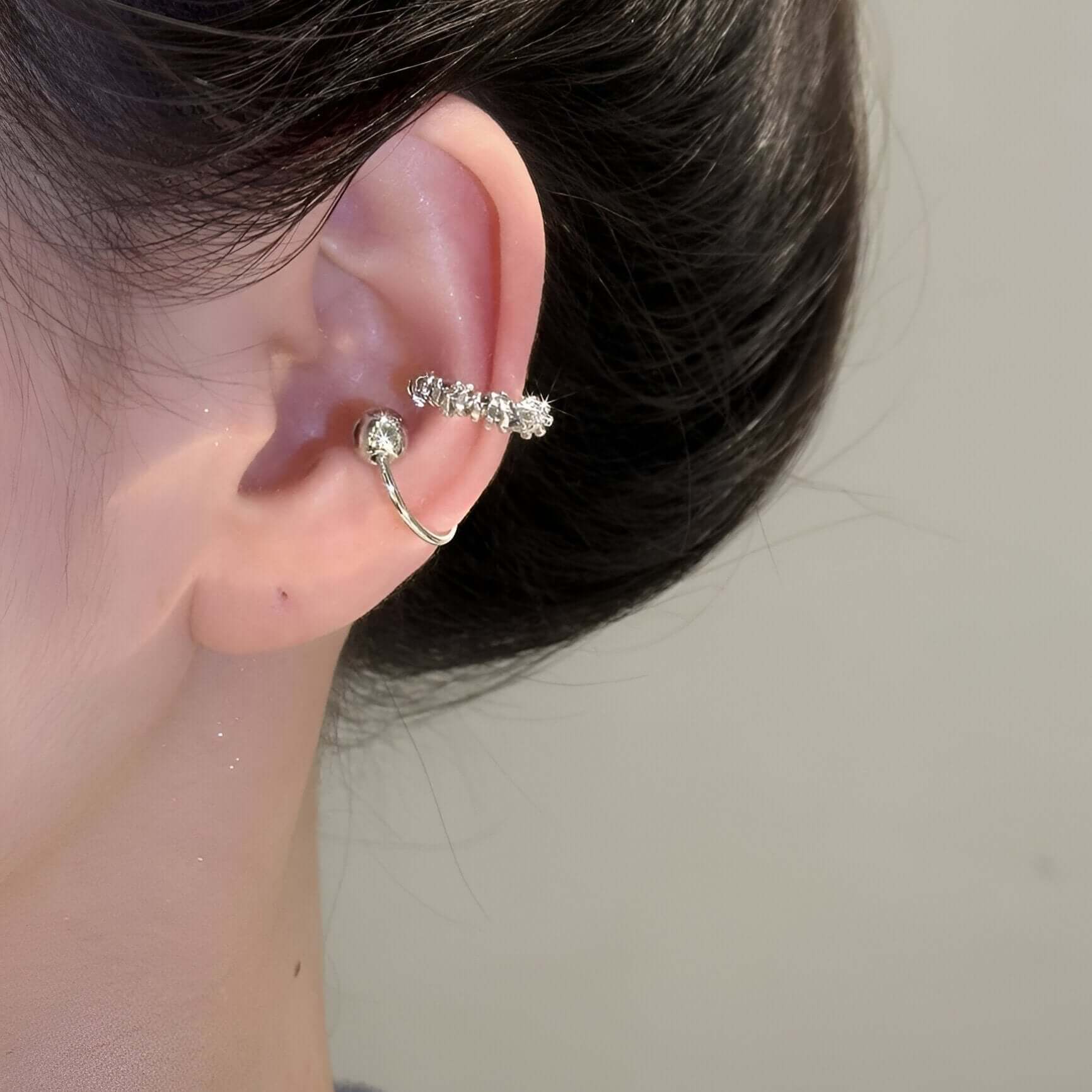 Simple Irregular Cube Beads Ear Cuff Set - Trendy Boho Jewelry for Women | R0796 | Perfect for Parties, Weddings & Everyday Fashion