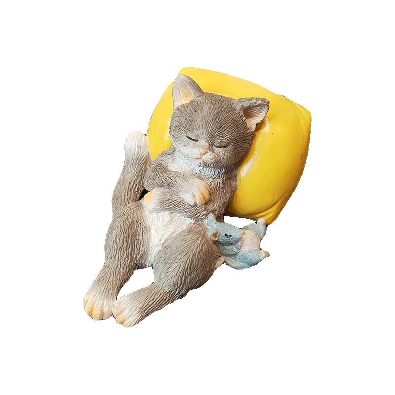 Sleeping Cat With Mouse