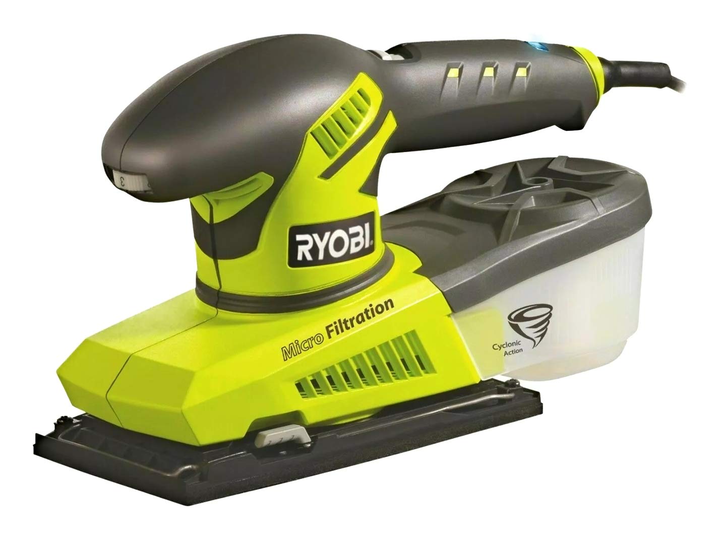 Ryobi 1/3 Sheet Sander - Compact Electric Palm Sander for Woodworking, DIY Projects & Home Improvement - Perfect for Sanding Furniture, Floors & Drywall