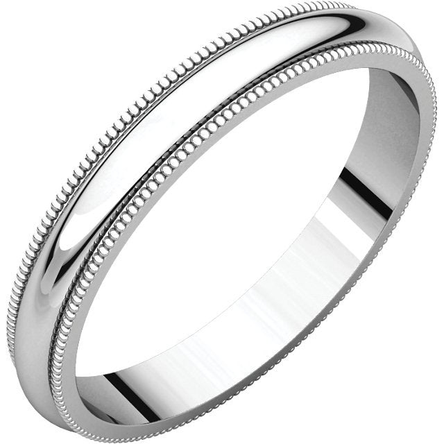 14K Gold 3mm Milgrain Wedding Band for Women - Elegant & Timeless Bridal Ring for Engagement, Anniversary & Special Occasions