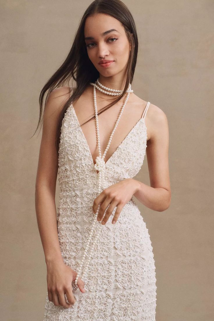 BHLDN Theodora Wedding Gown - Elegant Lace Bridal Dress for Bride, Perfect for Beach, Garden & Church Ceremonies