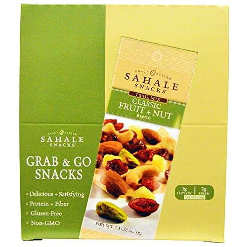 **Sahale Snacks All Natural Nut Blends - Healthy Fruit & Nut Trail Mix Variety Pack (1.5oz, 18 Pack) | Gluten-Free, Non-GMO, Vegan Snacks for Hiking, Travel & Office**