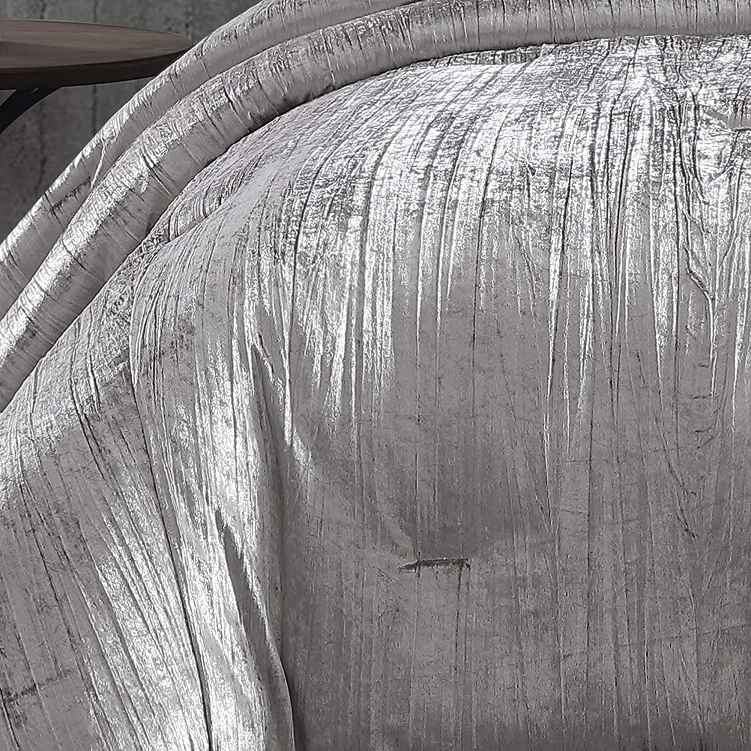 Riverbrook Home Turin 7-Piece King Comforter Set in Silver - Luxurious Bedding for Master Bedroom & Guest Room