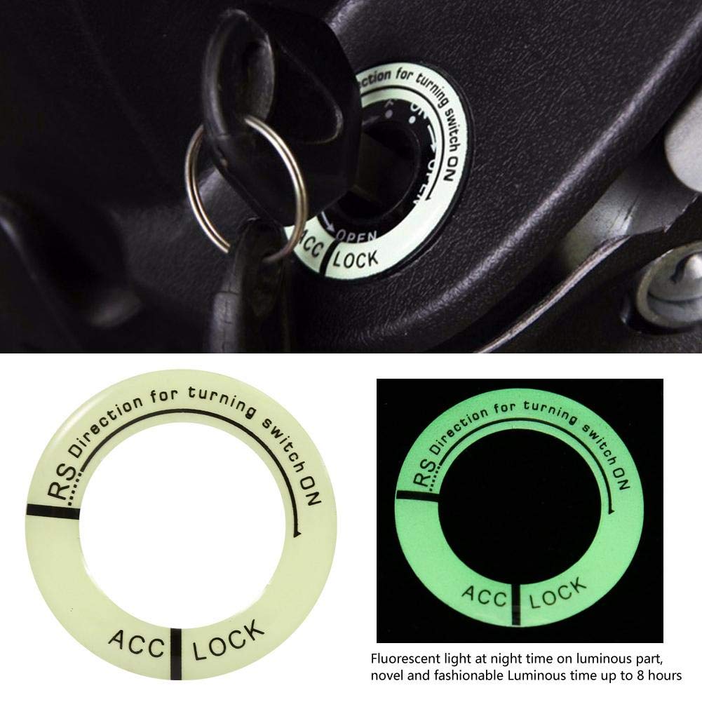 Universal Luminous Ignition Switch Key Ring Cover - Engine Start Button Trim for Cars & Motorcycles (Green) - Durable & Stylish Accessory for Night Driving & Customization
