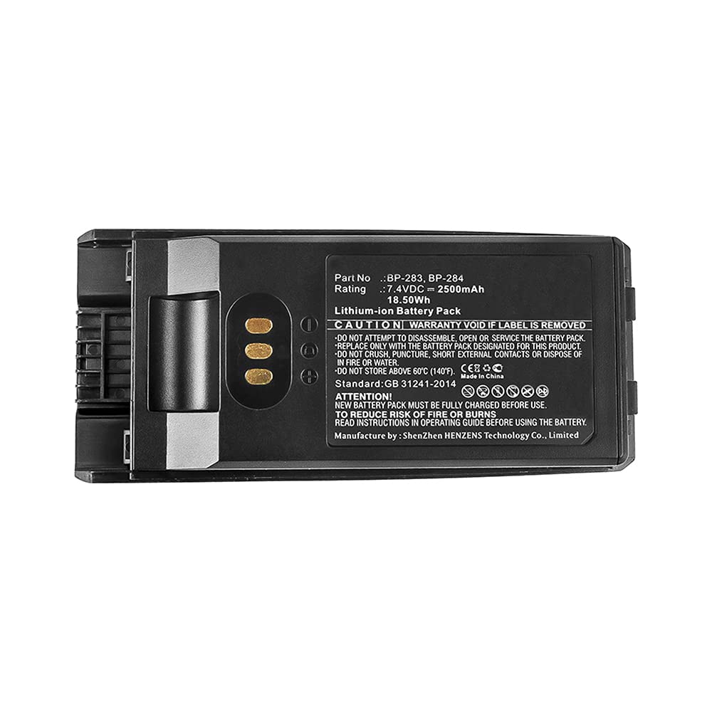 Synergy Digital 2-Way Radio Battery - 2500mAh Li-ion Replacement for Icom IC-F4400DPT & BP-283 | 7.4V High Capacity Battery for Long-Lasting Communication | Perfect for Security, Construction & Outdoor Activities
