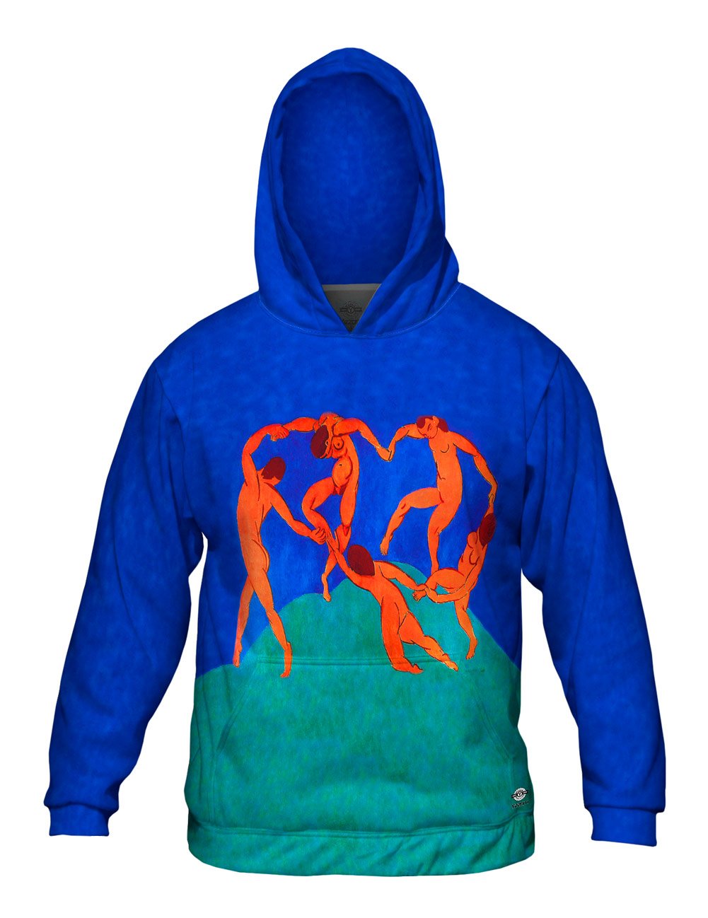 Yizzam Henri Matisse Dance II (1910) Allover Print Men's Hoodie Sweatshirt - Artistic Vintage French Painter Inspired Pullover for Casual Wear, Street Fashion & Art Lovers