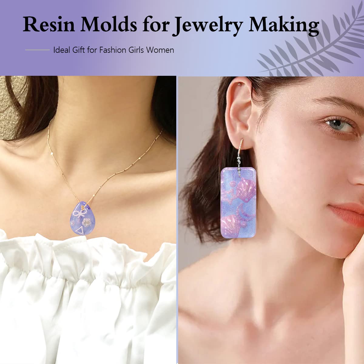 16PCS Silicone Resin Jewelry Molds for Pendants, Earrings & Keychains - DIY Epoxy Resin Casting Molds for Shaker Charms & Craft Jewelry Making - Perfect for DIY Gifts, Handmade Accessories & Home Craft Projects