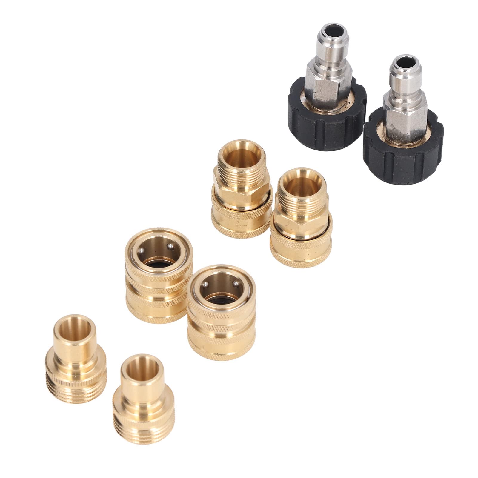 8Pcs Pressure Washer Adapter Set - 3/4in to Quick Release Water Pipe Connector, Rustproof & Easy Installation for Garden Hose | Perfect for Car Washing, Patio Cleaning & Outdoor Watering