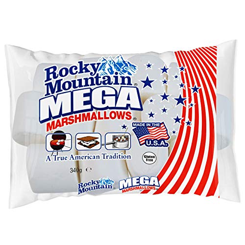 Rocky Mountain Mega Marshmallows - Giant 12oz (340g) Marshmallows for Campfires, S'mores & Hot Cocoa - Perfect for Outdoor Adventures & Family Gatherings