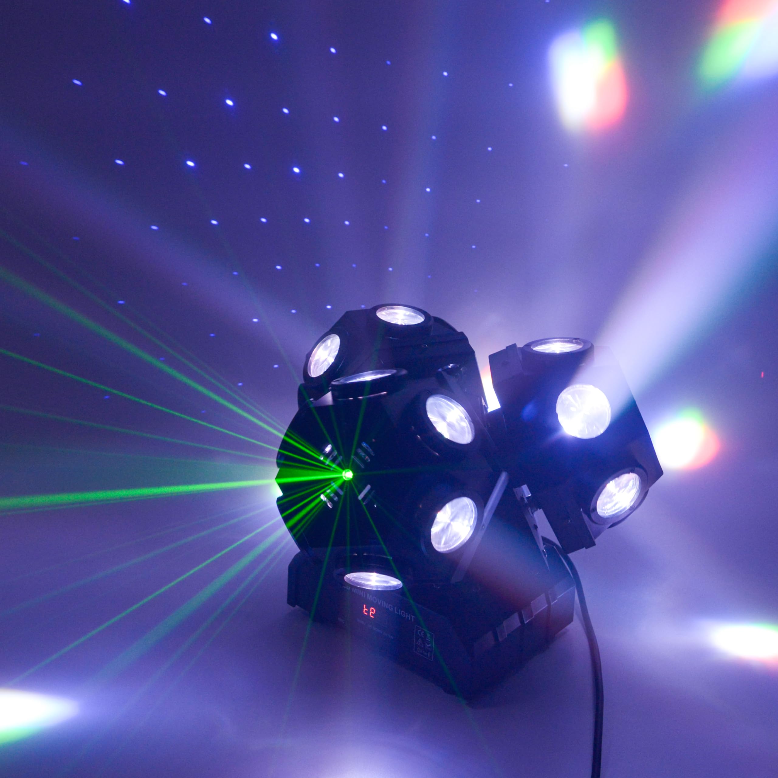 18 LEDs Moving Head DJ Light - Rotating Beam Stage Lighting with Sound Activation & DMX512 Control for DJ, KTV, Disco, Wedding, Concert, Festival - Perfect for Nightclubs, Stage Shows, and Live Performances