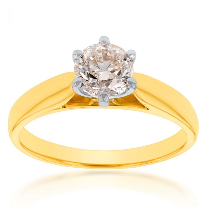 1.10 Carat Diamond Solitaire Ring in 18K Gold - Elegant Engagement & Wedding Band for Women | Perfect for Proposals, Anniversaries & Special Occasions