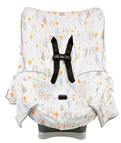 Owl Cream/Multi 100% Cotton