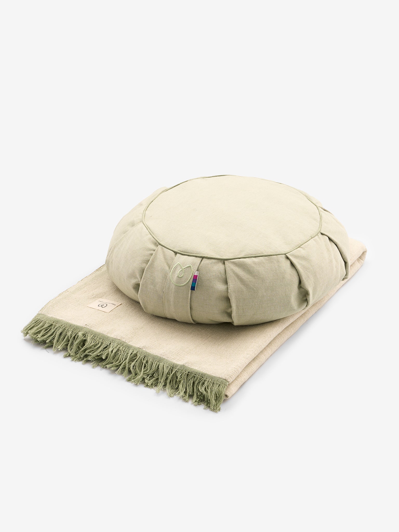 Organic Cotton Chambray Zafu Meditation Cushion by Yogamatters - Premium Yoga & Zen Sitting Pillow for Home Meditation, Yoga Practice & Relaxation