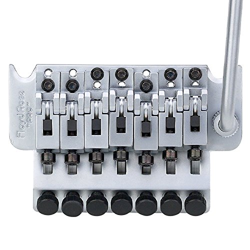 Floyd Rose 1000 Series 7-String Professional Tremolo Bridge - Satin Chrome Finish for Electric Guitar Upgrades & Heavy Metal Performances