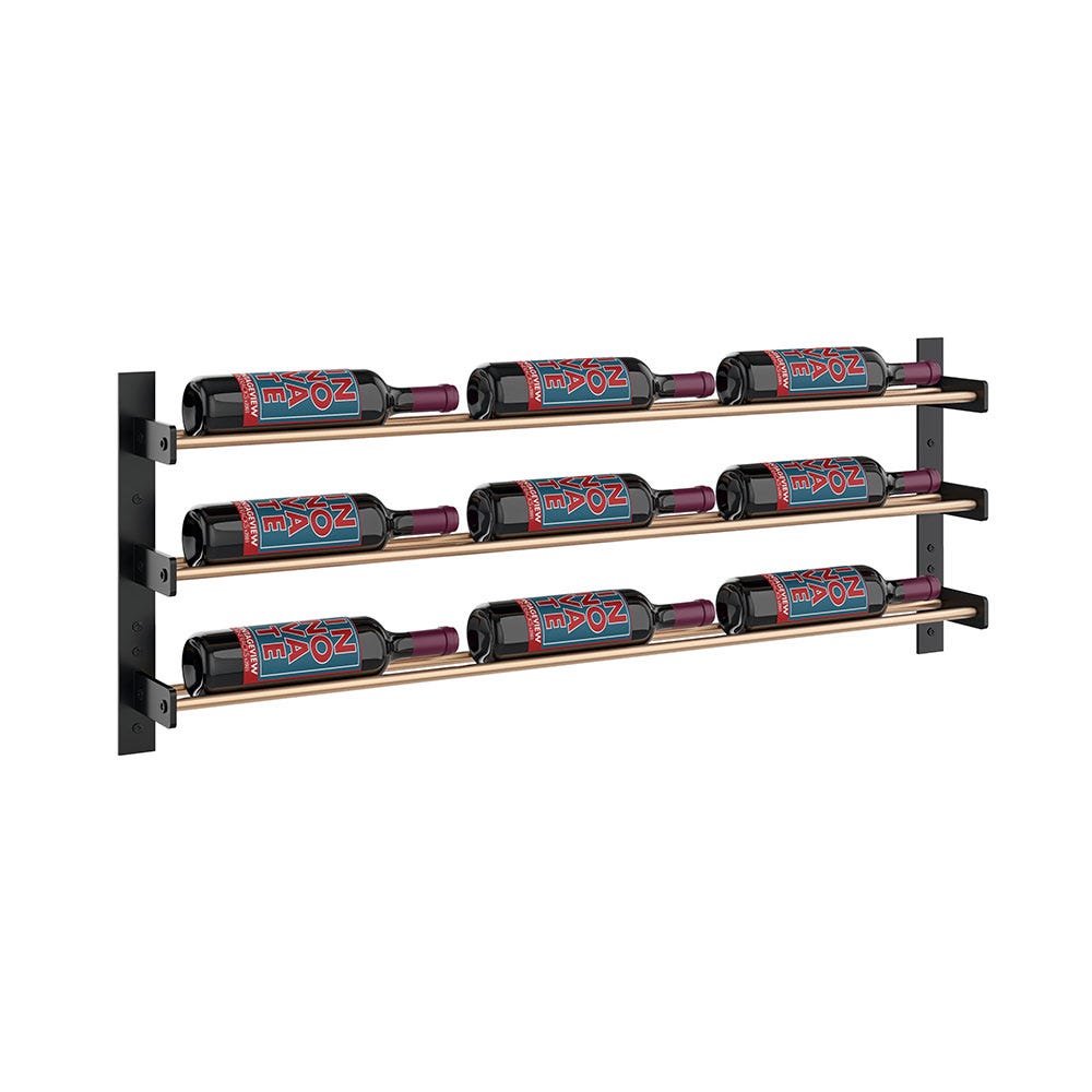 Evolution 15-Inch High 3-Tier Wall Mounted Wine Rack - Space Saving Wine Storage for Kitchen, Dining Room or Bar Display