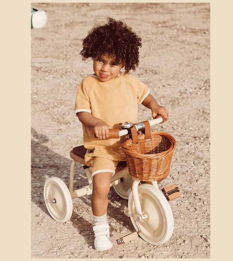 BANWOOD Cream Trike - Classic Retro Tricycle for Kids & Toddlers | Perfect for Outdoor Play, Park Rides & Neighborhood Adventures