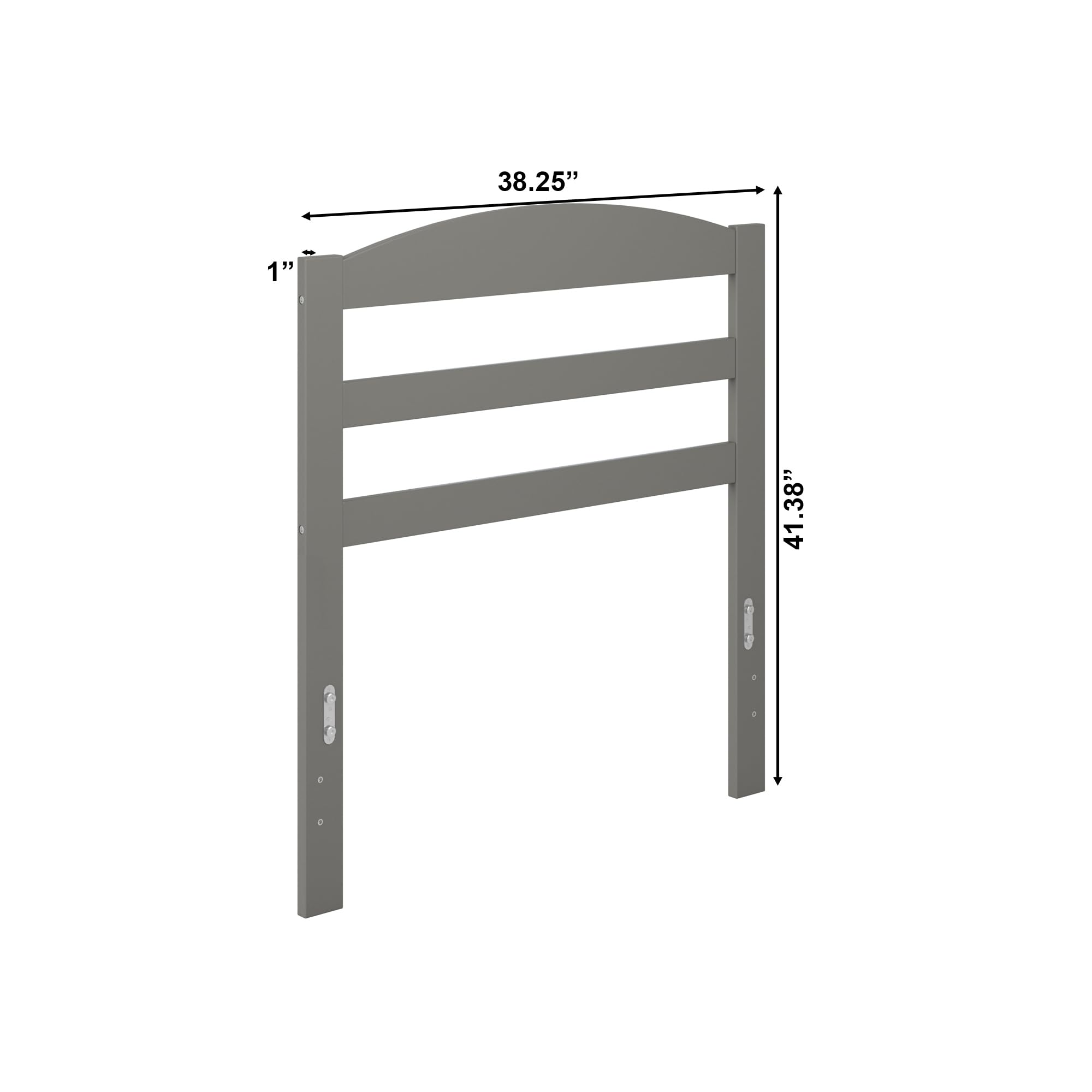 AFI Warren Twin Size Wood Headboard with USB Charging Port - Grey Finish for Bedroom, Guest Room & Dorm Decor