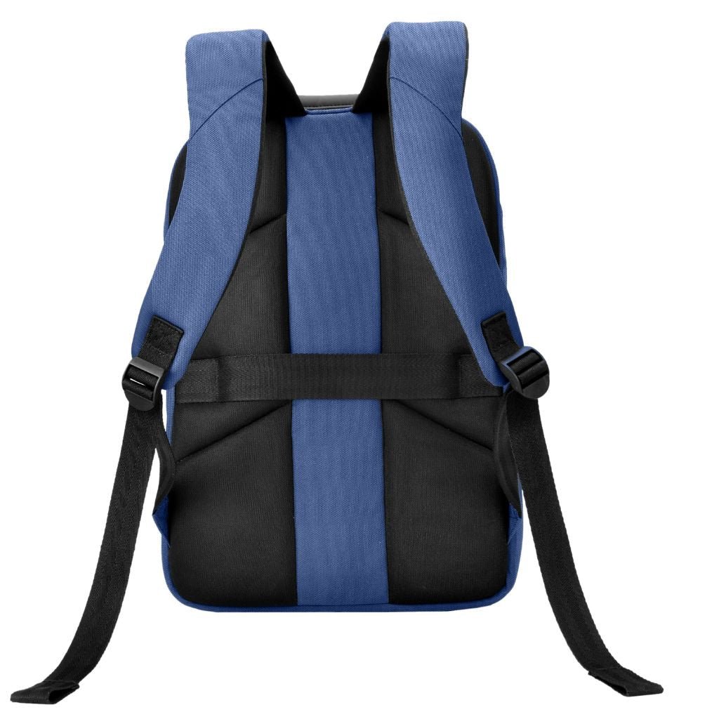 Evol 15.6 Inch Recycled Business Laptop Backpack - Navy Blue Water Resistant Computer Bag for Work, School & Travel