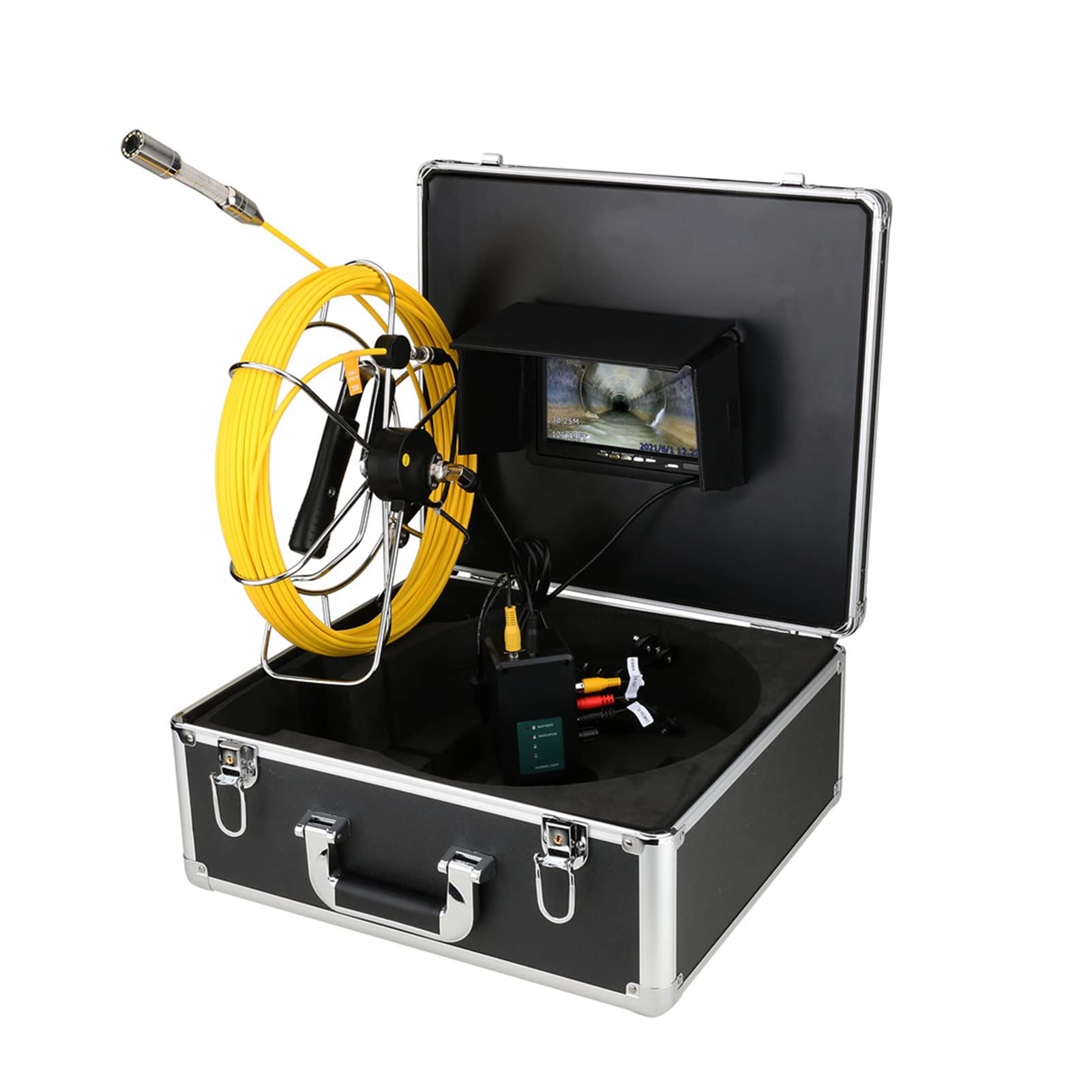 30M/50M Sewer Inspection Camera with Meter Counter & DVR - Industrial Endoscope for Drain Pipe, Pipeline & Sewer Line Inspection - Ideal for Plumbing, HVAC & Home Maintenance