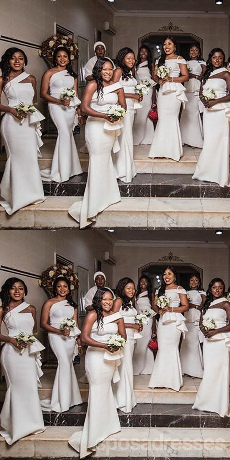 Off White One Shoulder Long Bridesmaid Dress - Elegant Mermaid Style for Weddings & Formal Events | WG1568 | Perfect for Bridesmaids, Prom & Evening Parties