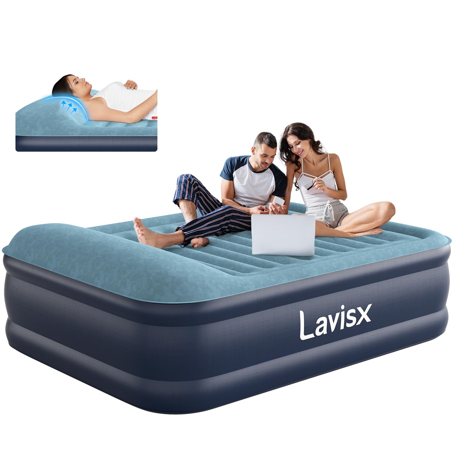 **Queen Air Mattress with Built-in Pump - 20
