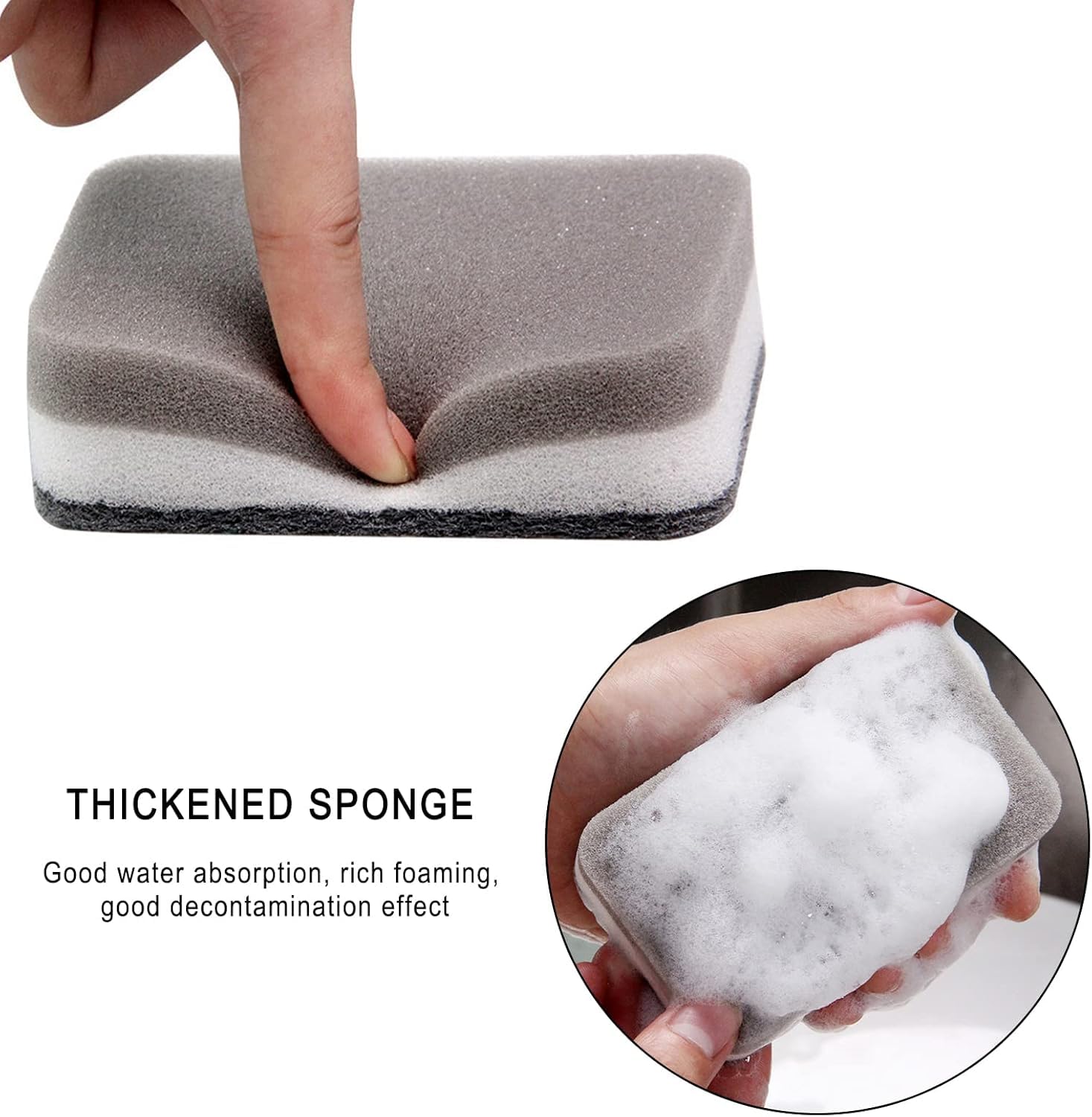 Non-Scratch Kitchen Sponges Bulk - 200 Pack for Dishwashing, Travel & Camping
