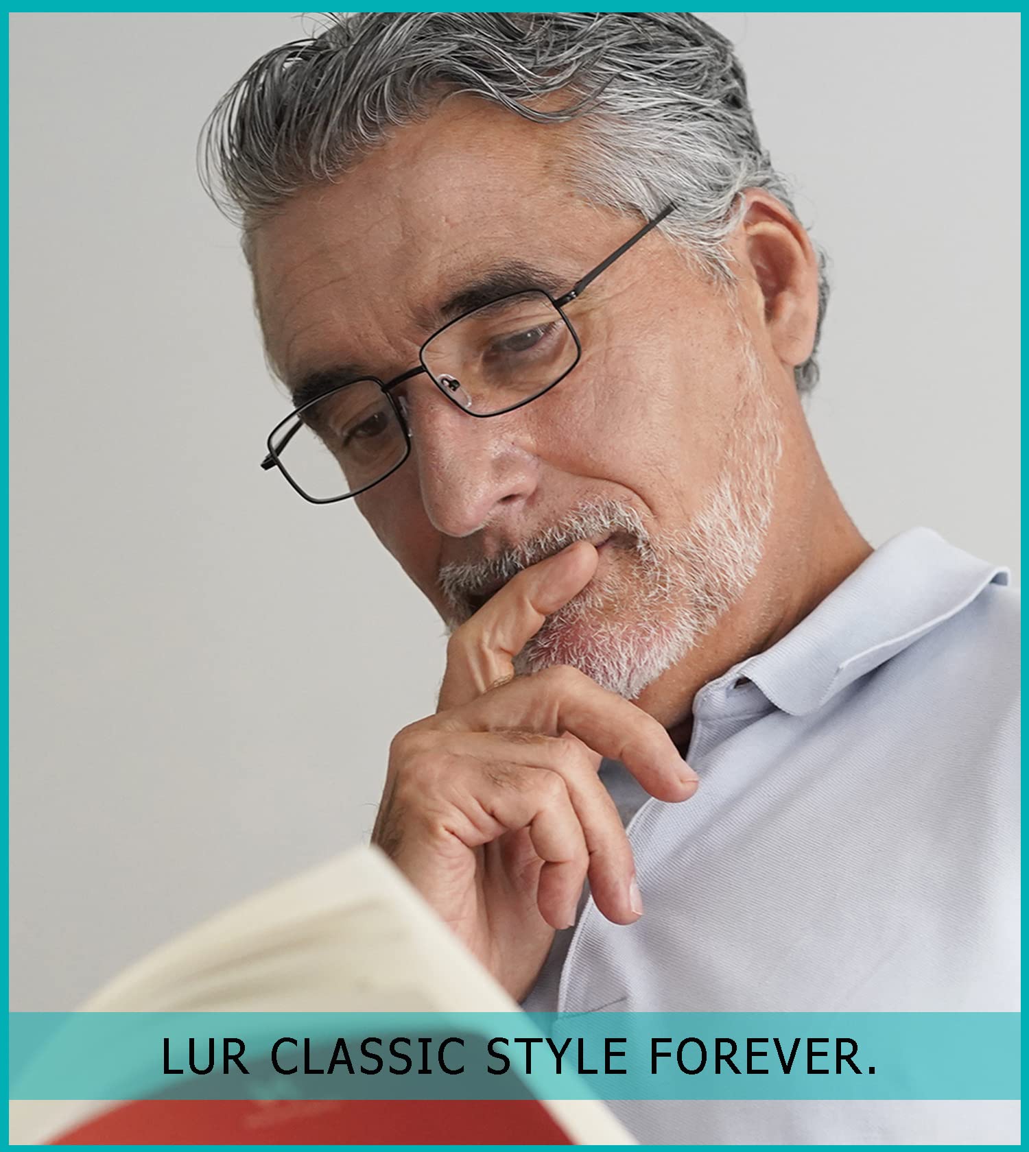 Premium LUR Reading Glasses 3-Pack - Stylish Metal Frame Readers for Men & Women - Perfect for Reading, Working & Computer Use