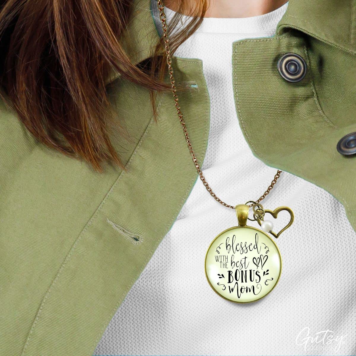 Best Bonus Mom Necklace - Meaningful Stepmom & Godmother Jewelry Gift for Mother's Day, Birthday & Appreciation | Elegant Symbolic Pendant for Special Women in Your Life