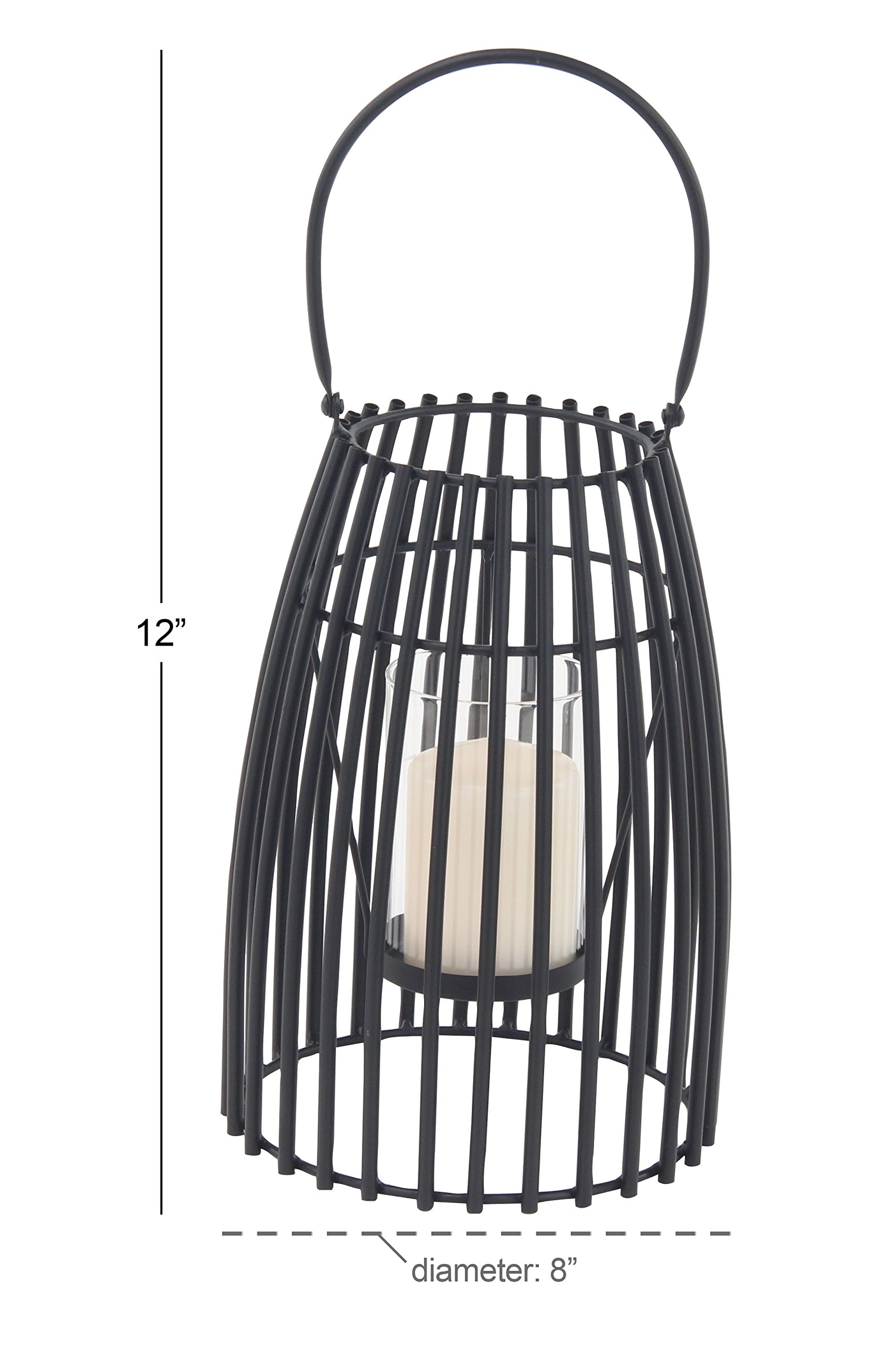 Deco 79 Black Metal Candle Lantern - 8