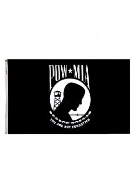 5 ft. x 8 ft. POW MIA Flag - Double Sided Heavy Duty Nylon - Outdoor American Military Banner for Yard, Wall & Veterans Day Display - Windproof & Fade Resistant