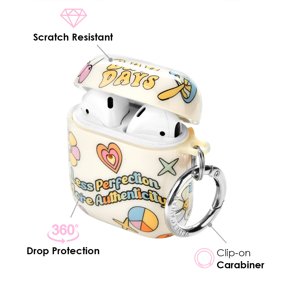 Stylish & Protective Good Vibes AirPod Case - Trendy Design for AirPods 1/2/3 & Pro - Perfect for Travel, Work & Everyday Use