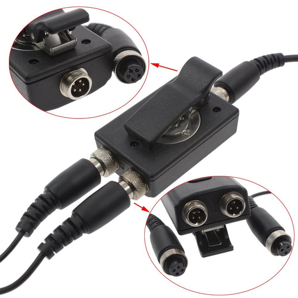 Tenq® 1 Pin Air Covert Acoustic Tube Earpiece Headset with Throat Mic & PTT Button - Compatible with Motorola MT400 T8000 T5522 T7200 EM1000 Radios - Ideal for Security, Surveillance & Tactical Operations