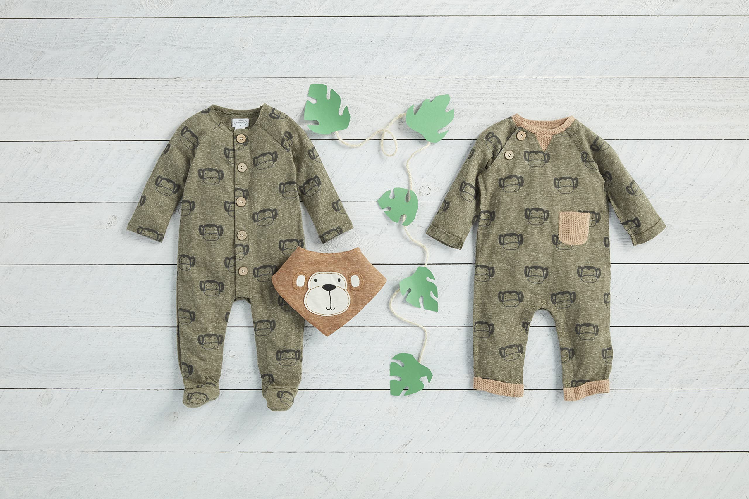 Adorable Monkey Bodysuit for Baby Boys | Soft Cotton Infant Onesie | Perfect for Playtime, Photo Shoots & Everyday Wear