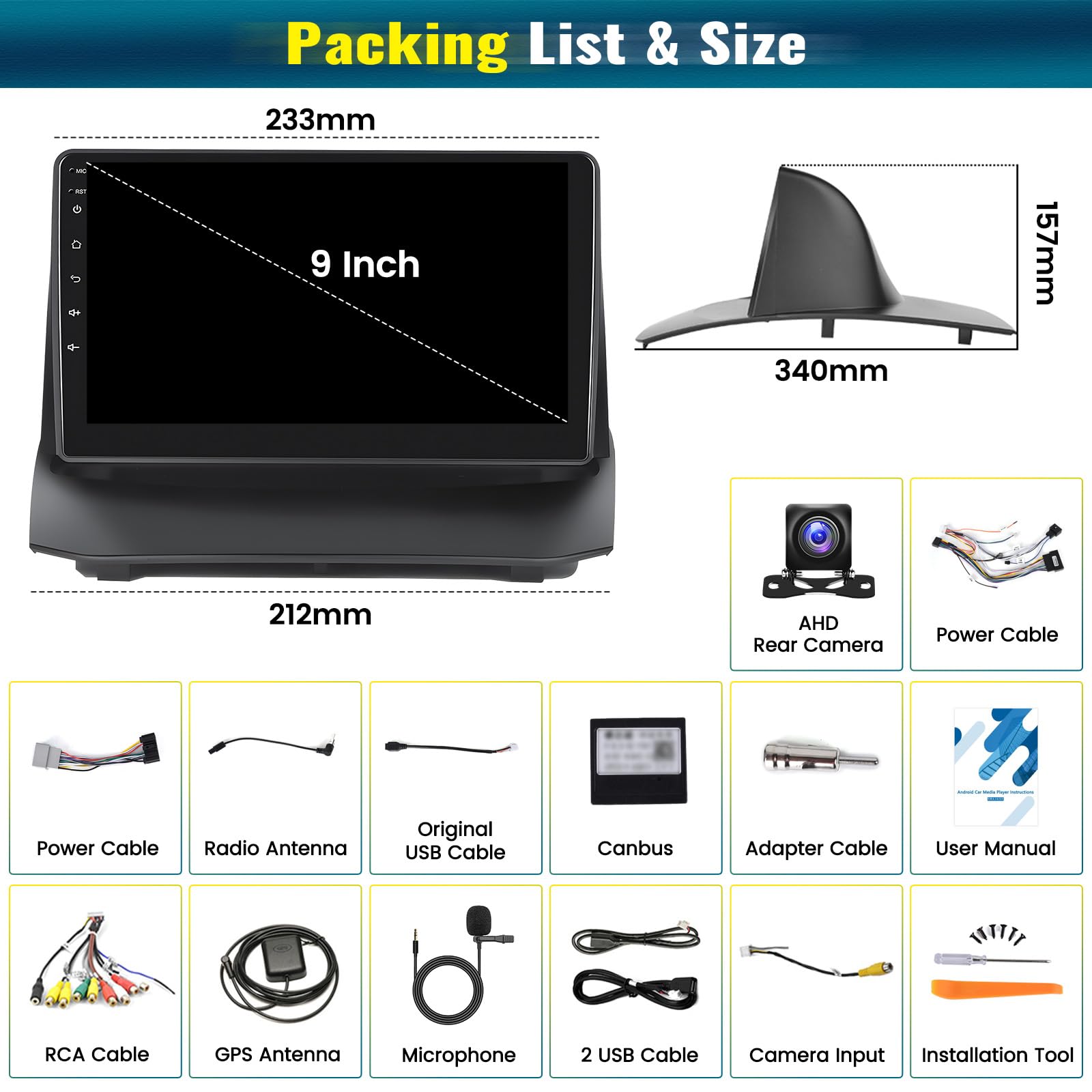 2GB RAM 64GB ROM Android 13 Car Stereo for Ford Fiesta 2009-2014 | CAMECHO 9