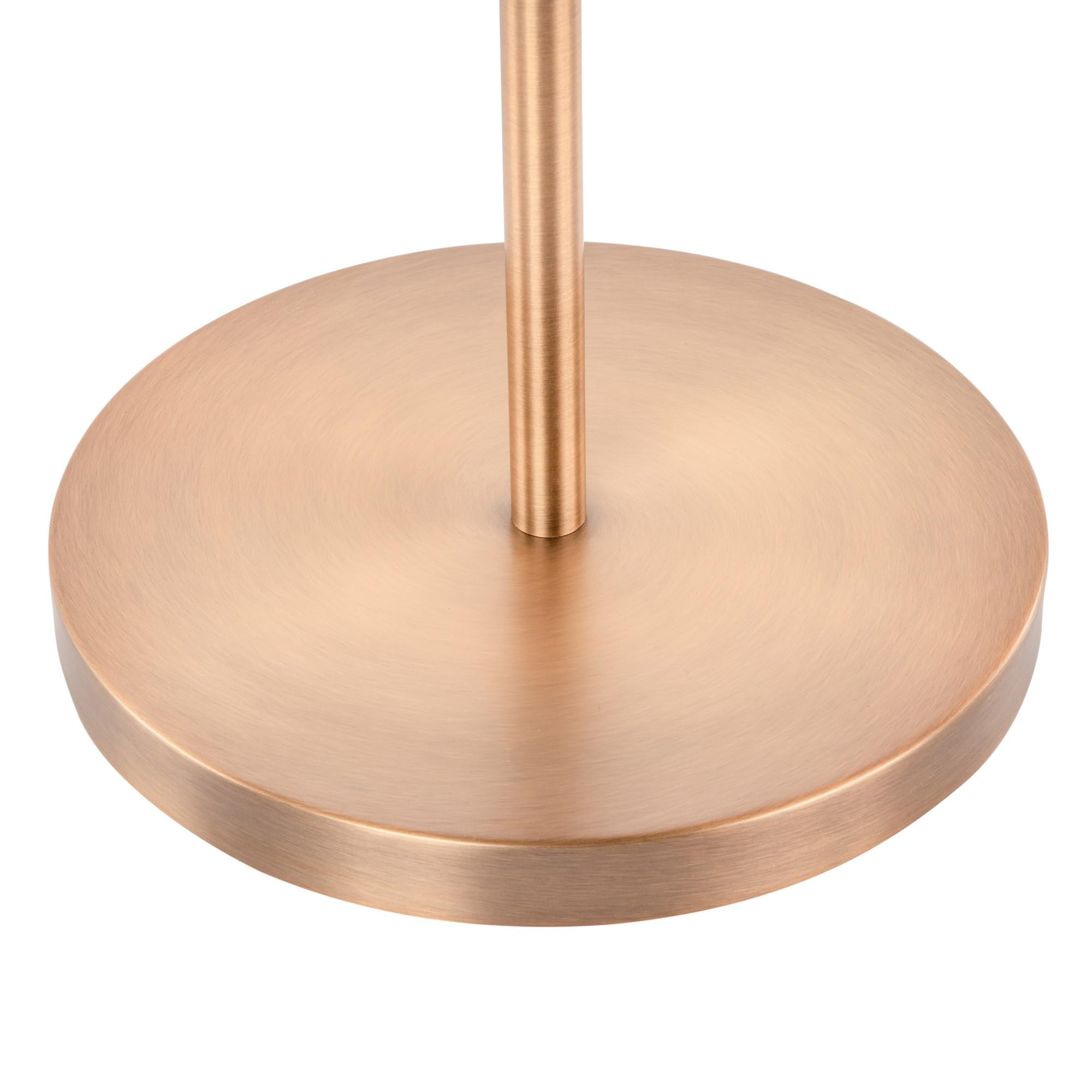 Moon Contemporary Gold Metal & Frosted Glass Floor Lamp - Modern Standing Lamp for Living Room, Bedroom & Corner Decor - Tall Ambient Lighting for Home, Office & Reading Nook