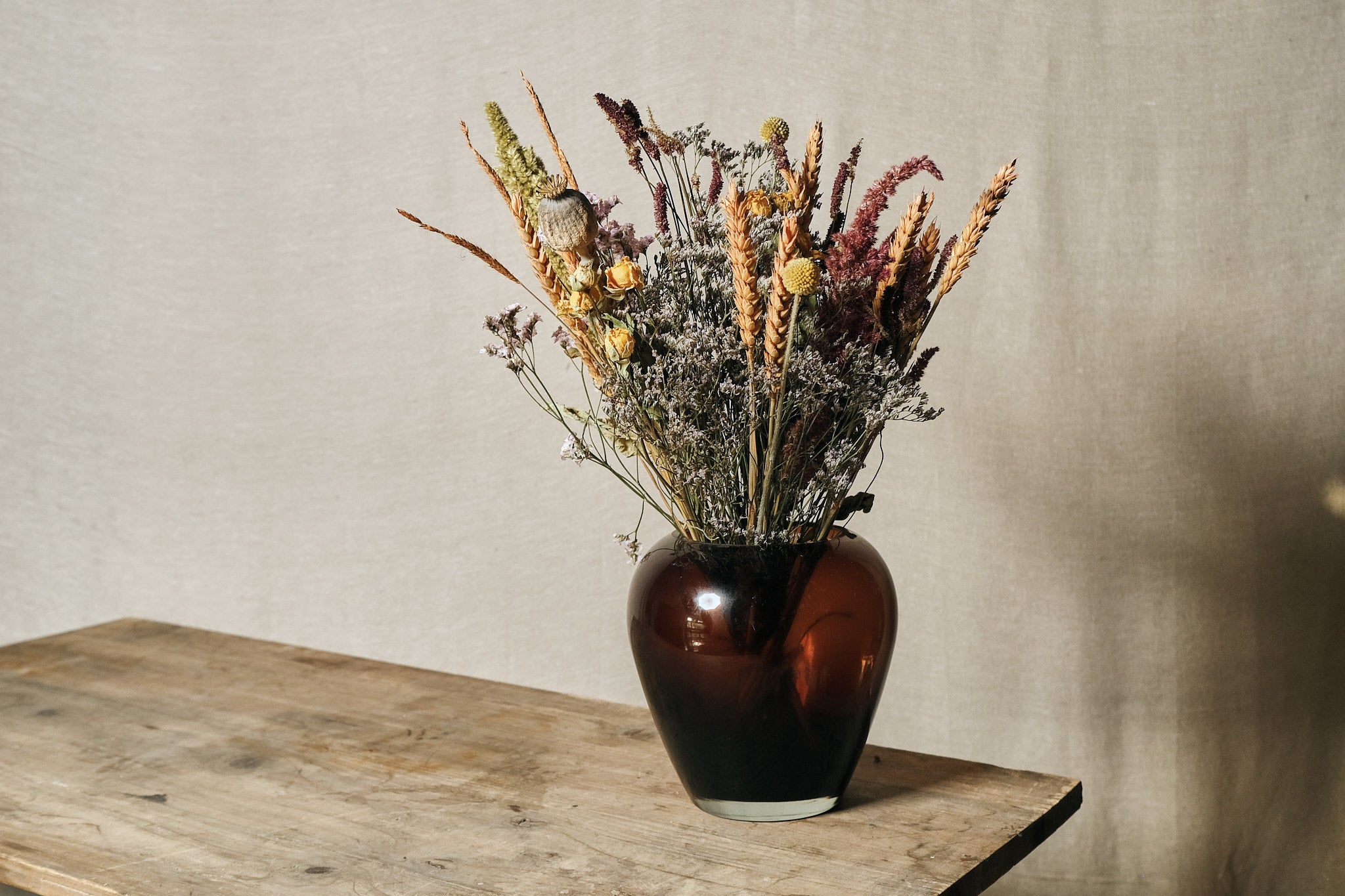 Premium Dried Flower Bouquet for Home Decor - Natural Dried Flowers for Wedding, Centerpieces, DIY Crafts & Gifts (Lavender, Eucalyptus, Baby's Breath)