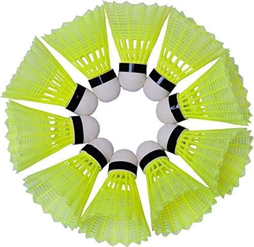 Gyronax Kids-350 Plastic Badminton Shuttlecocks for Children - 10 Pack Durable Training Shuttlecocks for Beginners, Outdoor & Indoor Badminton Games, Backyard Play, and School PE Classes