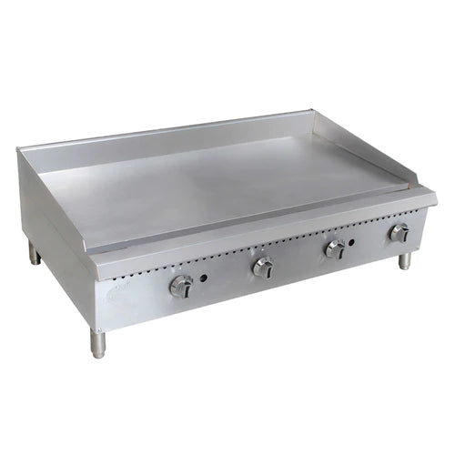 Cookline CGG 60T HD 60 Commercial Gas Griddle - 150,000 BTU Countertop Griddle with Thermostatic Controls for Restaurants, Diners & Food Trucks