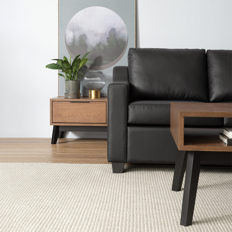 MALTON 180cm Walnut & Black Entertainment TV Stand - Modern TV Console for Living Room, Bedroom, Home Theater Setup